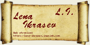 Lena Ikrašev vizit kartica
